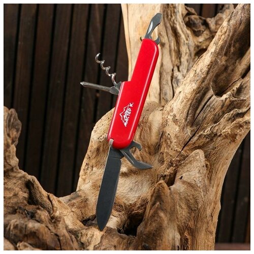 туристический набор топор ссср 5в1 и нож серый Нож туристический Мертсегер 5в1 красный