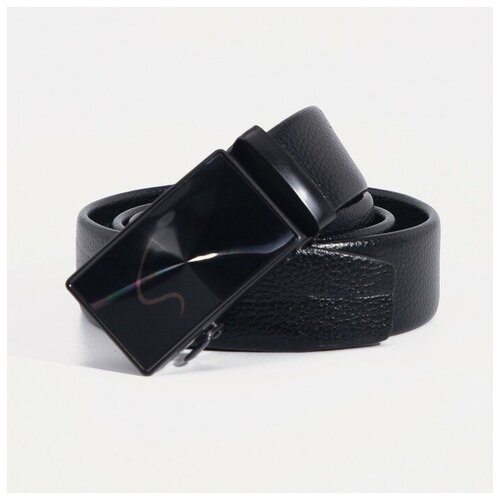 фото Ремень, ширина 3,5 см, автомат, цвет чёрный noname