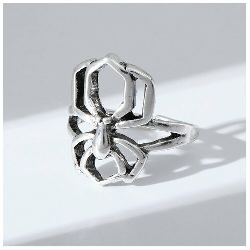 фото Кольцо "настроение" паук, цвет серебро, безразмерное 7789999 queen fair