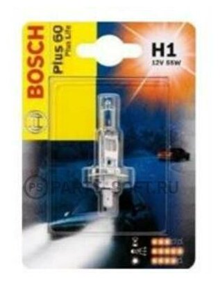 Лампа H1 Plus 50/60 Bosch арт. 1987301064