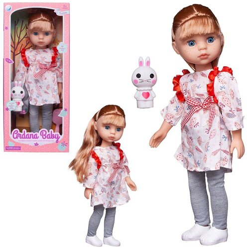 Кукла Ardana Baby блондинка в светлом платье с кроликом, 37,5 см, в коробке - Junfa Toys [WJ-19266/блондинка]