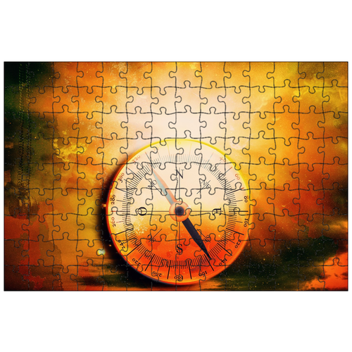фото Магнитный пазл 27x18см."компас, время, свет" на холодильник lotsprints