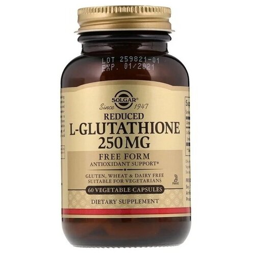 Капсулы SOLGAR Reduced L-Glutathione 250 мг, 270 г, 60 шт.