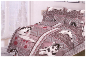 Фото Комплект постельного белья бязь 1,5 спальный Хаски