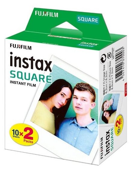 Fujifilm Colorfilm Square Film WW2 20/2PK для Instax Square SQ6/SQ10/SQ20/Instax Share SP-3 16576520