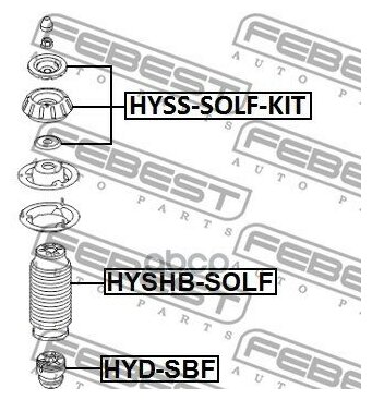 Опора Переднего Амортизатора Ремкомплект Febest арт. HYSSSOLFKIT
