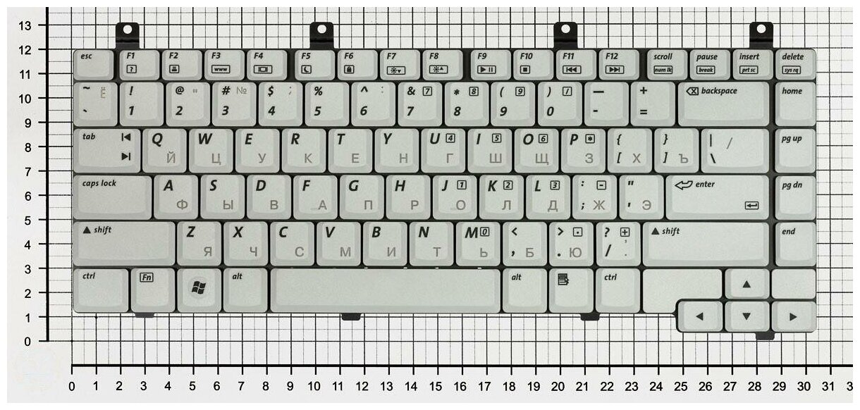 Клавиатура для ноутбука HP Pavilion ZV5320CA белая