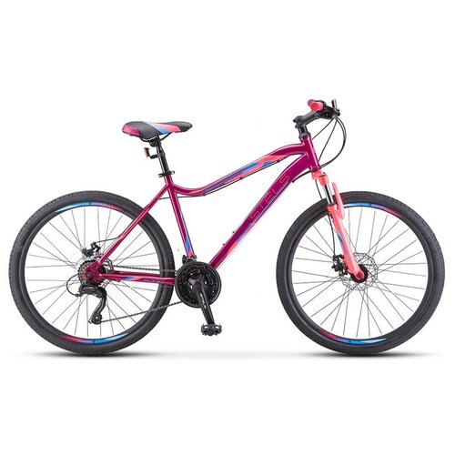 Горный (MTB) велосипед STELS Miss 5000 D 26 V020 (2021) фиолетовый/розовый 18 (требует финальной сборки) велосипед горный женский stels 26 miss 5000 md v020 серебристый салатовый 18 требует финальной сборки