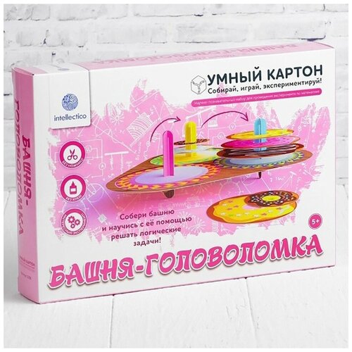 Головоломка INTELLECTICO Умный картон. Башня-головоломка