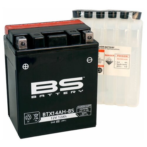 Аккумулятор мото BS-BATTERY BTX14AH-BS (YTX14AH-BS) 12Ah 135x90x167