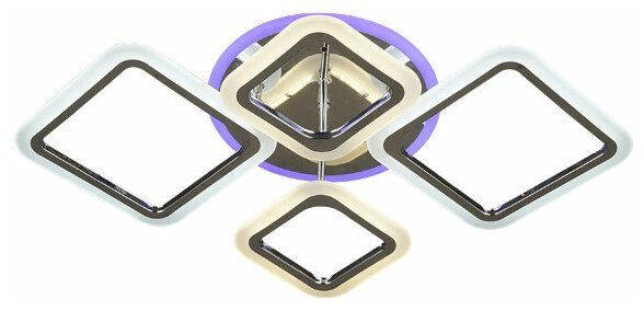 Люстра потолочная светодиодная Семь Огней KAMPLI 75340.01.03.04RGB до 15 кв. м, 4 ламп, LED цоколь, 99 Вт