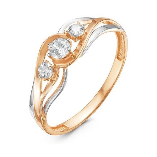 фото Золотое кольцо кюз del'ta d115574 с фианитом diamant-online