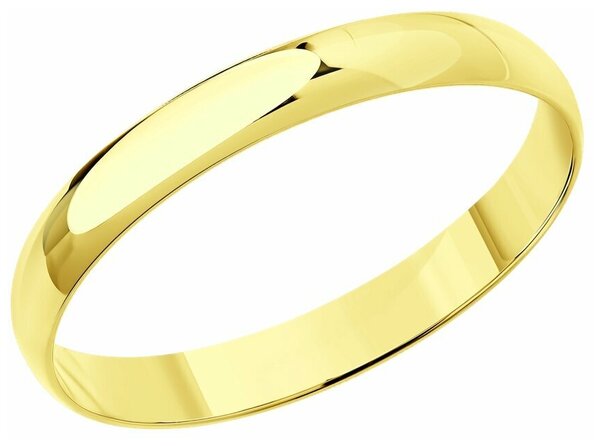 Кольцо обручальное SOKOLOV желтое золото, 585 проба