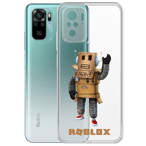 Чехол-накладка Krutoff Clear Case Roblox-Мистер Робот для Xiaomi Redmi Note 10/ Note 10S чехол накладка krutoff clear case щенок кокер спаниеля для xiaomi redmi note 10 note 10s