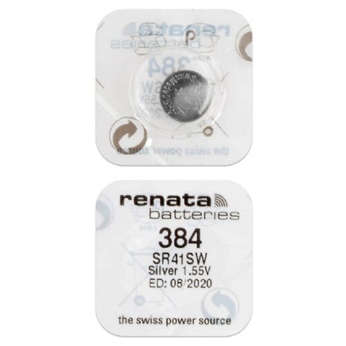 фото Элемент питания для часов renata sr 41 sw /384 1,55 v (1 шт)