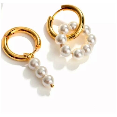 Бижутерия / Украшение / Серьги под золото с жемчугом ХИТ 2022