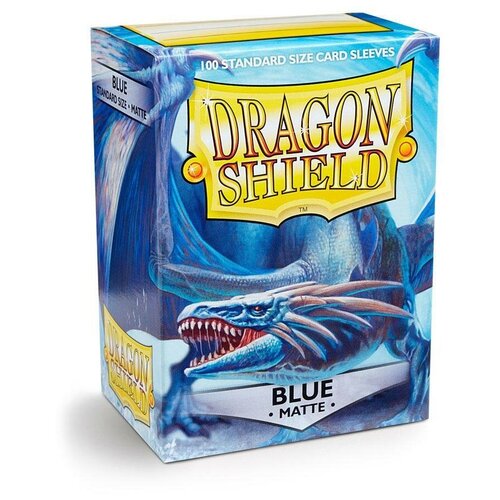 Протекторы для карт Dragon Shield матовые синие (100 шт.)