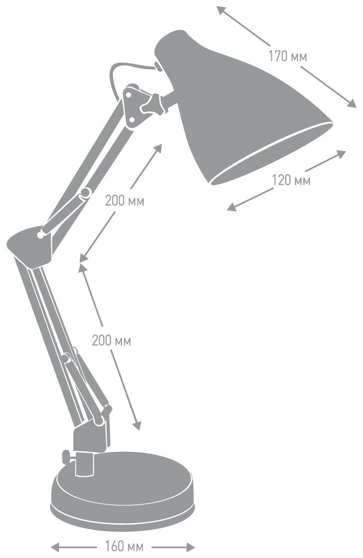 Светильник настольный Camelion KD-331 E27 230В 40Вт тауп - фото №14