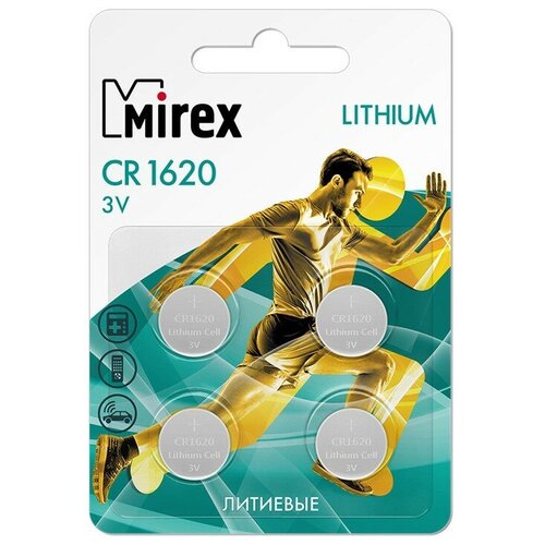 Батарейка Mirex CR1620 4 шт 23702-CR1620-E4