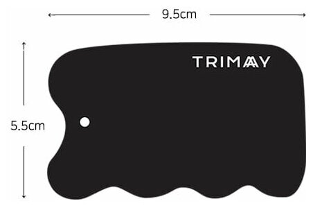 Trimay Натуральный керамический скребок гуаша для лица Slim Wave Face Guasha - фотография № 3