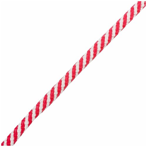 Шнур спирального плетения Standers 8 мм 10 м полипропилен цвет белый/красный