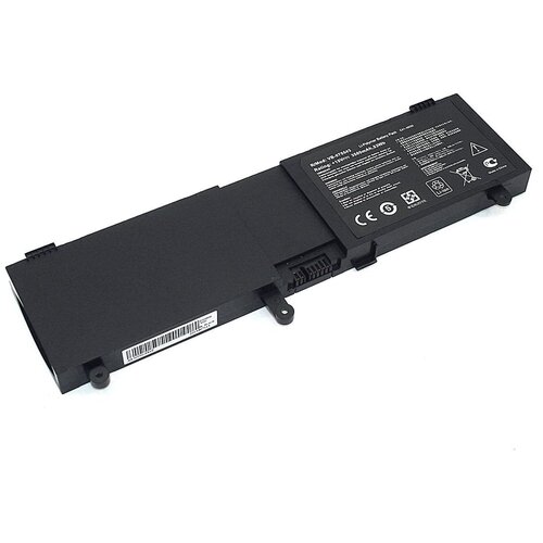 Аккумуляторная батарея iQZiP для ноутбука Asus N550J (N550-4S1P) 15V 3500mAh OEM черная аккумулятор для ноутбука asus n550j n550 4s1p 15v 3500mah oem черная