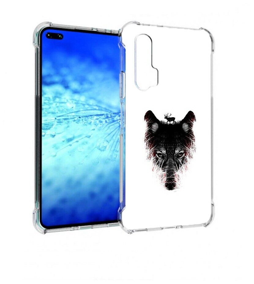 Чехол задняя-панель-накладка-бампер MyPads волк в траве для Huawei Honor V30 Pro/View 30 Pro (OXF-AN10)/V30/Nova 6/Nova 6 5G противоударный