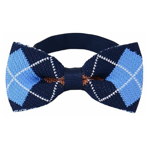 Галстук-бабочка / Street Soul / Jazzman Профессор Ромбы / тёмно-синий с синими ромбами / (One size)