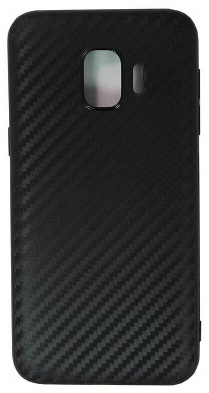 Силиконовый чехол имитация карбона для Samsung Galaxy J2 Core (2018) Черный