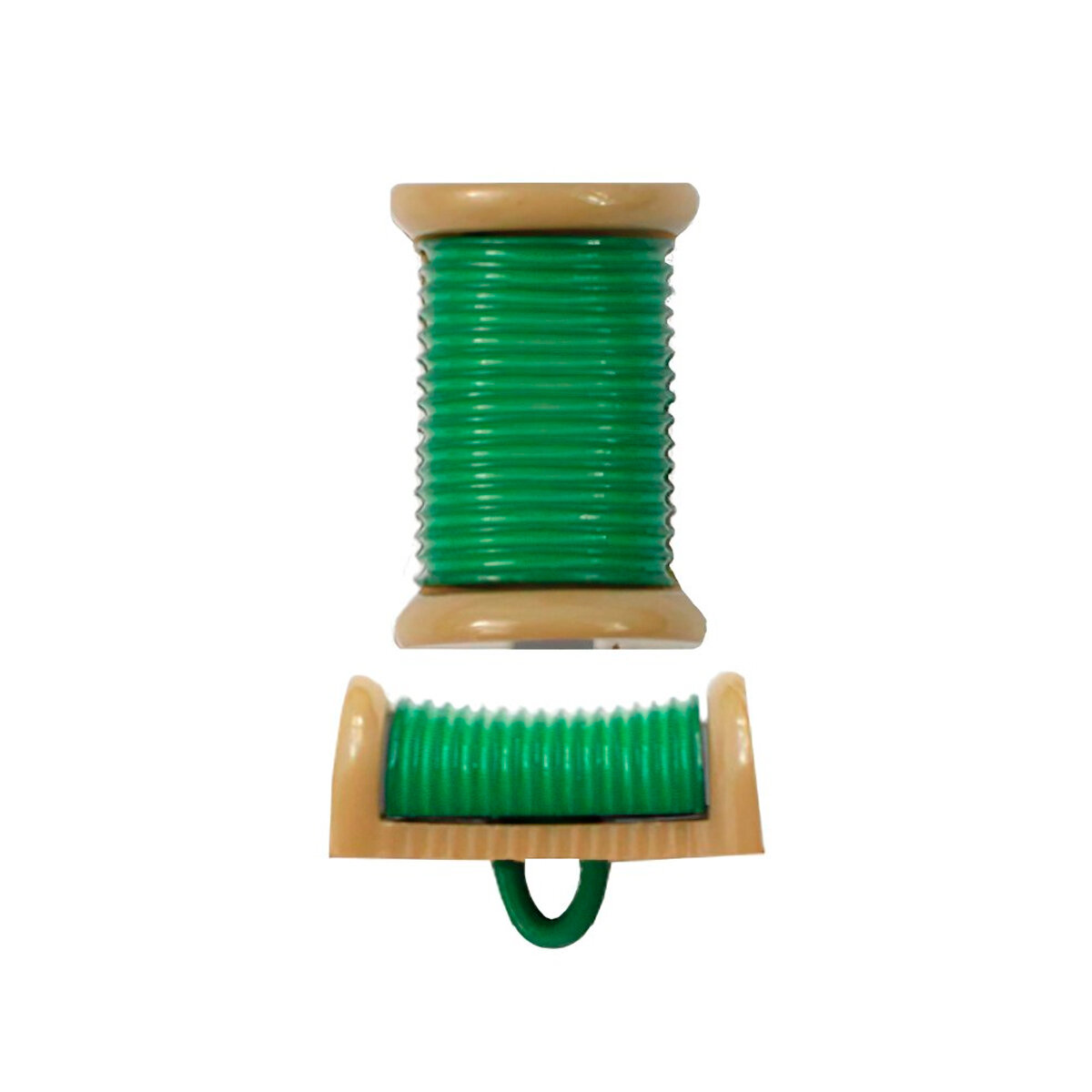 Пуговица 'Катушка' 34L (21мм) на ножке, пластик (267/235 зеленый), 72 шт