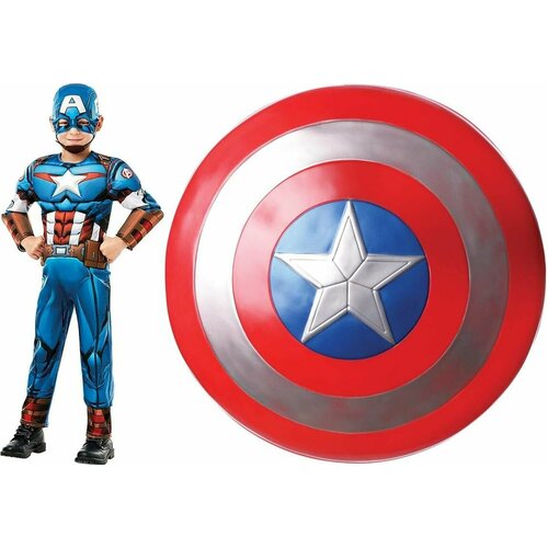 фото Карнавальный костюм супергероя rubies official marvel avengers captain america капитан америка с щитом l (7-8 лет) нет бренда