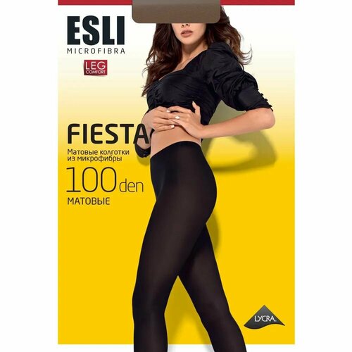 Колготки ESLI, 100 den, 3 шт., размер 4, черный колготки esli fiesta черные 100 den 4 размер