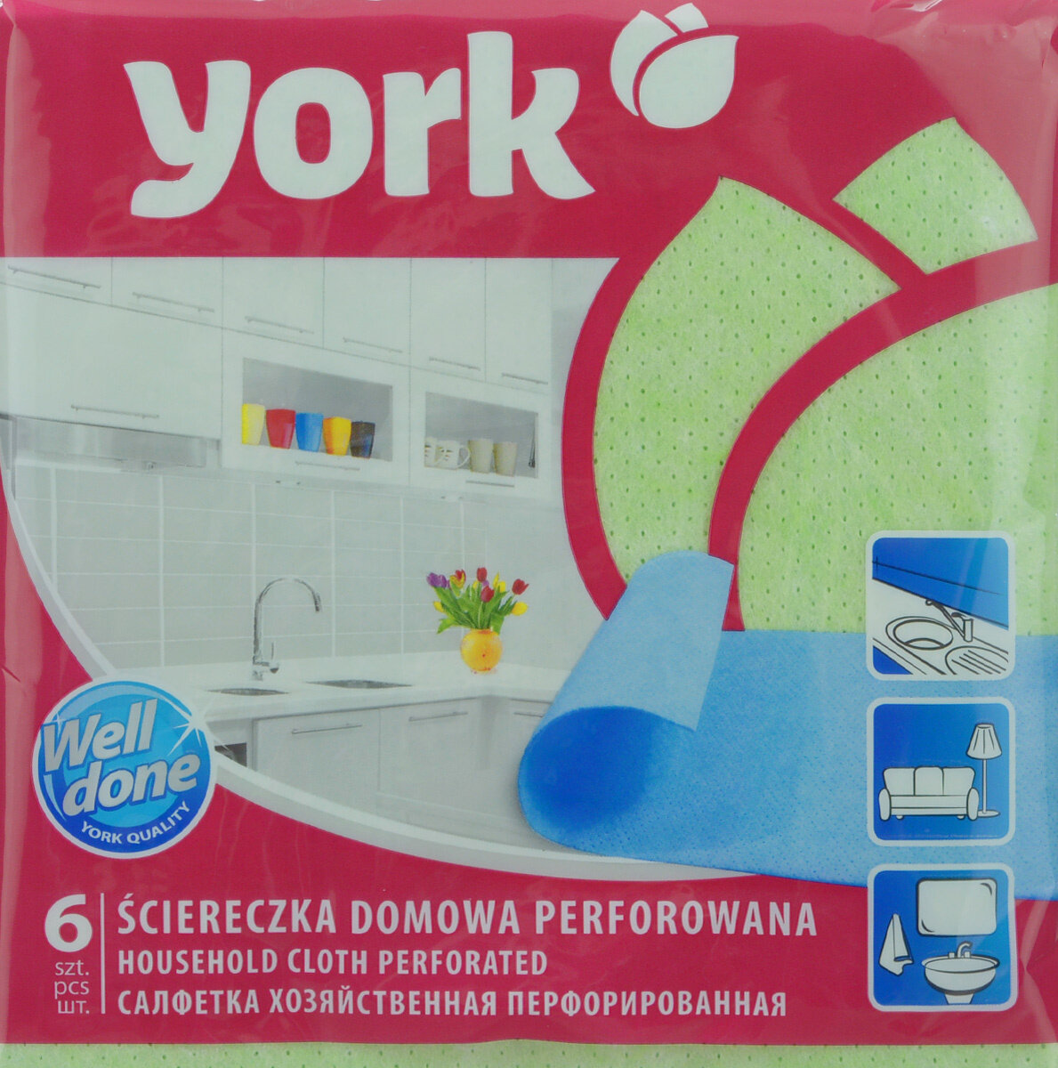 Салфетка 'York' перфорированная, 6 шт