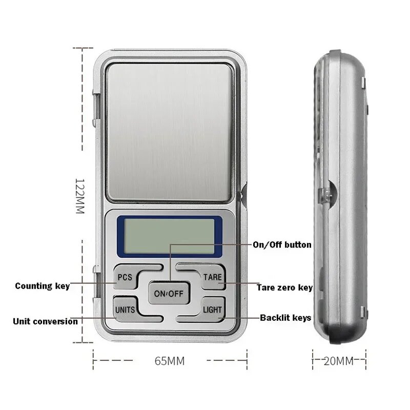 Весы ювелирные электронный с точностью от 0.01г до 200г - фотография № 4