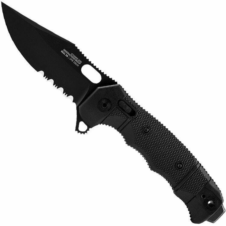 Нож SOG 12-21-05-57 SEAL XR serrated сталь S35VN, рукоять Black GRN