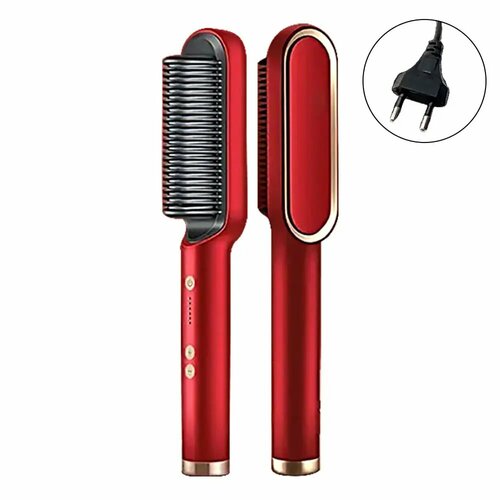 Электрическая расческа-терморегулятор для волос FH909 multifunctional hair straightener dual purpose straight hair comb curlers straight clips straight electric straightener