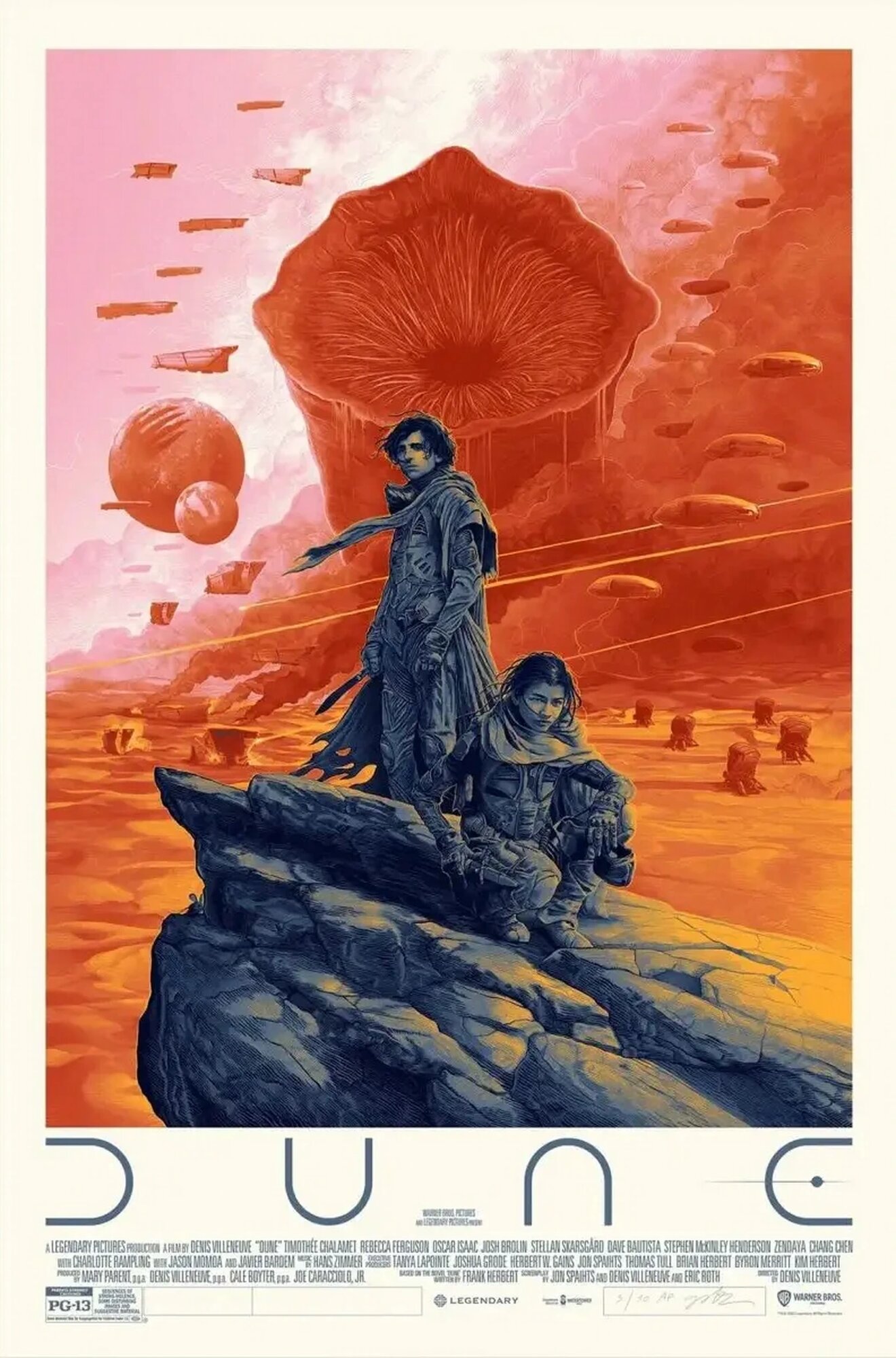 Плакат постер Дюна. Dune на бумаге размер 30х42см