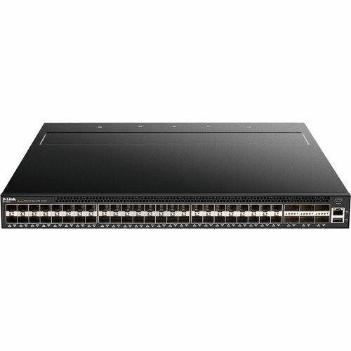 D-Link Коммутатор/ Managed L3 Switch 48x10GBase-X SFP+, 6x40GBase-X QSFP+, CLI, 1000Base-T Management, mini-USB Console, USB, w/D-Link OS
