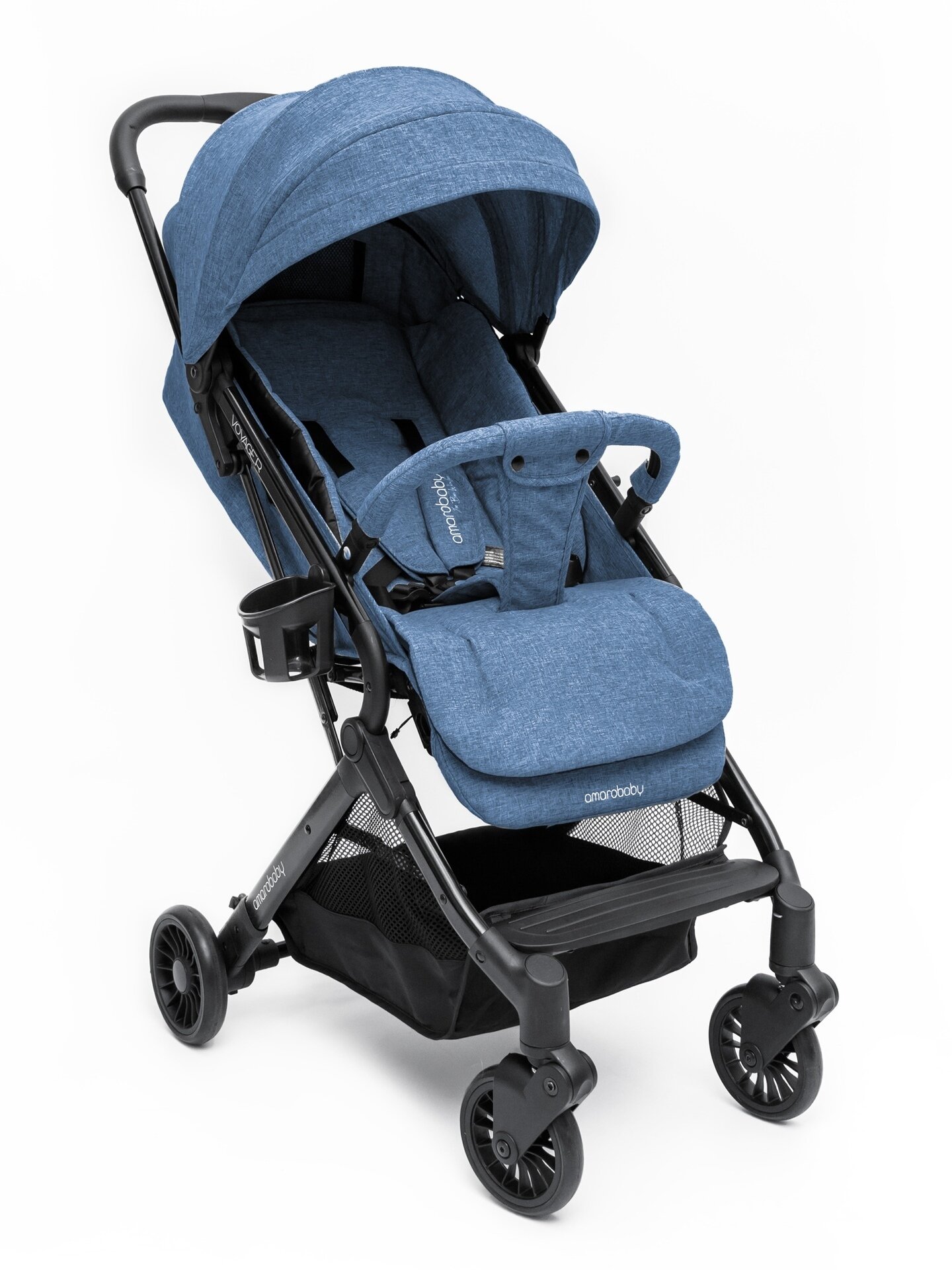 Коляска прогулочная Amarobaby Voyager, Синий