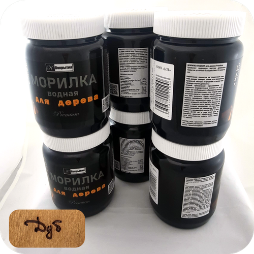 Морилка водная для дерева Premium К покрытия 6 шт по 550 г цвет дуб 1650₽