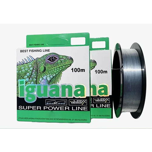 Леска рыболовная Iguana, 0,14 мм, 100 метров