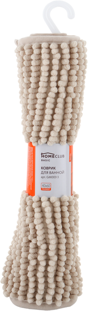 Коврик для ванной HOMECLUB Sandy 40x60см шенилл в ассортименте Арт. GM003-3