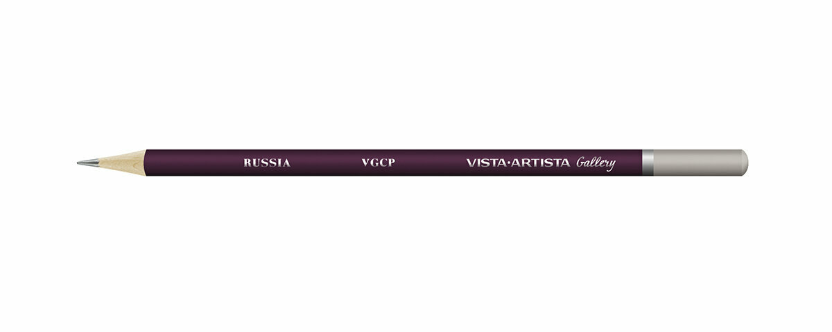 Карандаш цветной "VISTA-ARTISTA" "Gallery" VGCP художественный заточенный 801 Серый (Gray)