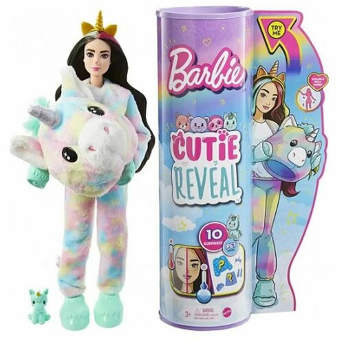 Кукла Mattel Barbie Cutie Reveal Милашка-проявляшка Единорог HJL58
