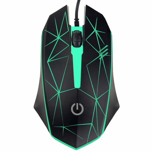 Проводная мышь STAR оптическая 3 кнопки DPI 1000 USB чёрная GAME DESIGN 7 цветов подсветка 46300₽