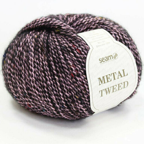 Пряжа Seam METAL TWEED 09 баклажан (2 мотка)