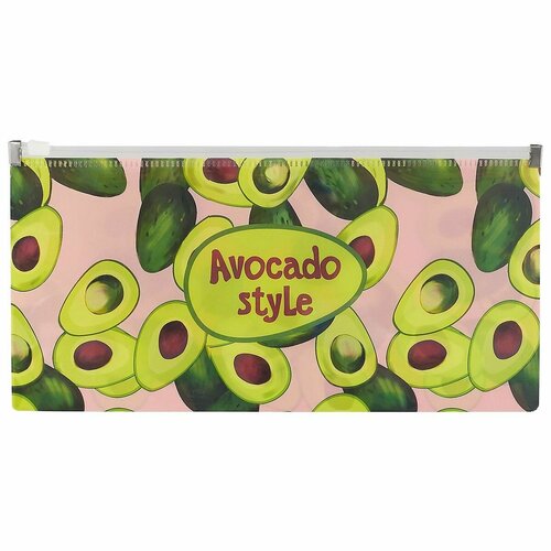 Папка на молнии Avocado style, 25.5 х 13 см