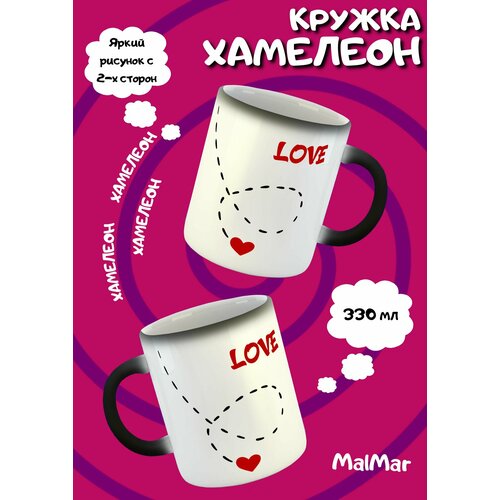Кружка хамелеон Love