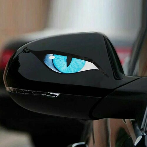 Наклейка на авто Глазки 32 7 см голубой 456₽