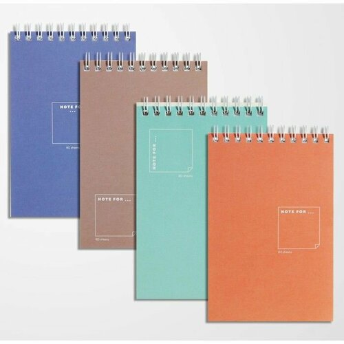 Блокнот А6 80 листов в клетку на гребне Pastel tint обложка мелованный картон блок офсет 60 гм2 446₽